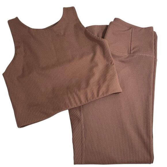 Girlfriend Collective Legging Sports Bra Ribbed Set Sz‎ XS Top / SMALL  Leggings - Picture 5 of 8